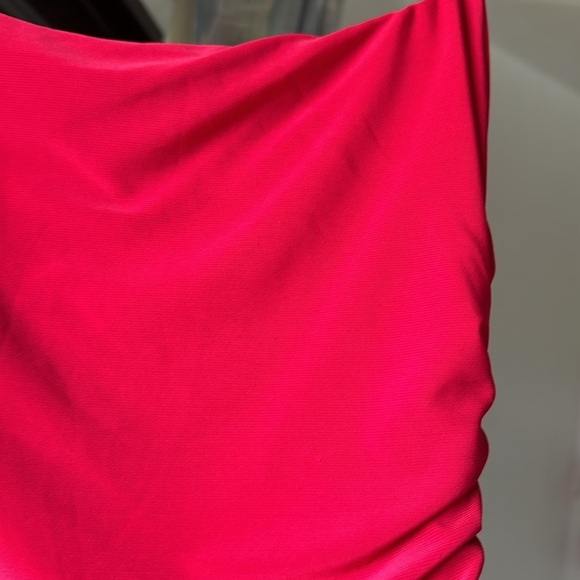 Club London | Adele Red Ruched Fishtail Cami Maxi Dress | Sz. 2 - Picture 7 of 7